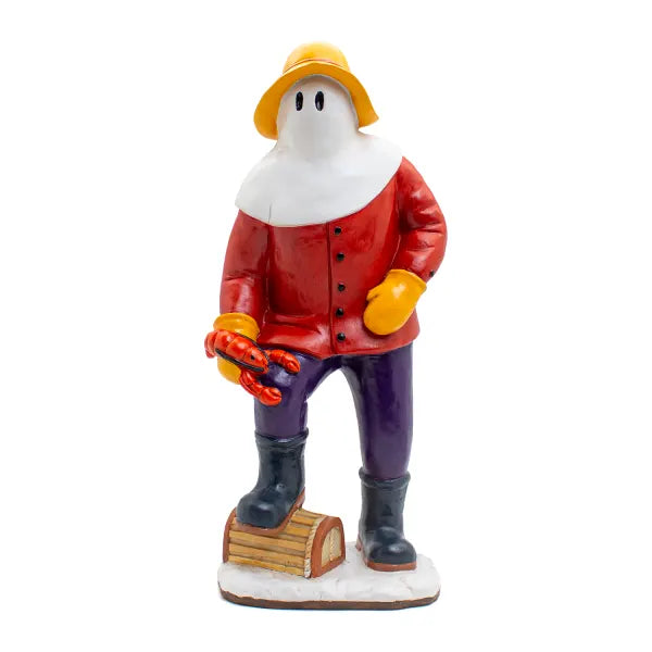 16" Mummer Figurine with Lobster and Trap