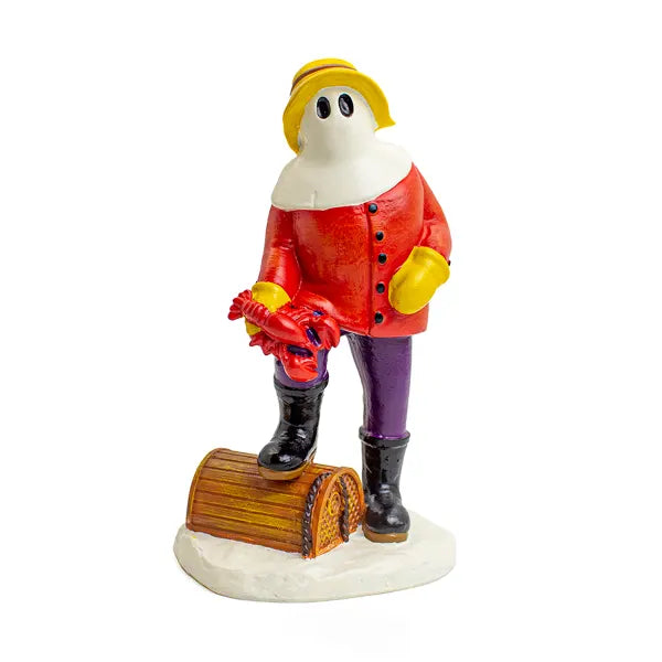 7" Musical Mummer Figurine with Lobster and Trap