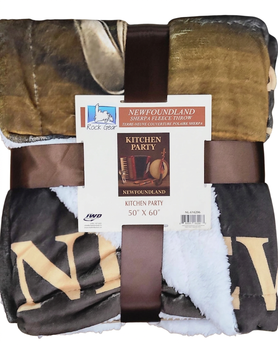 Kitchen Party Sherpa Fleece Throw Blanket